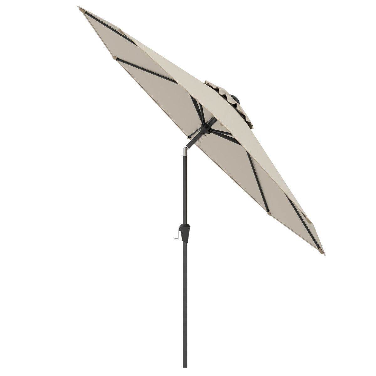 LIVSK Terrasparasol - 270 cm - Kantelmechanisme - UV-bestendig - Geventileerd - Beige