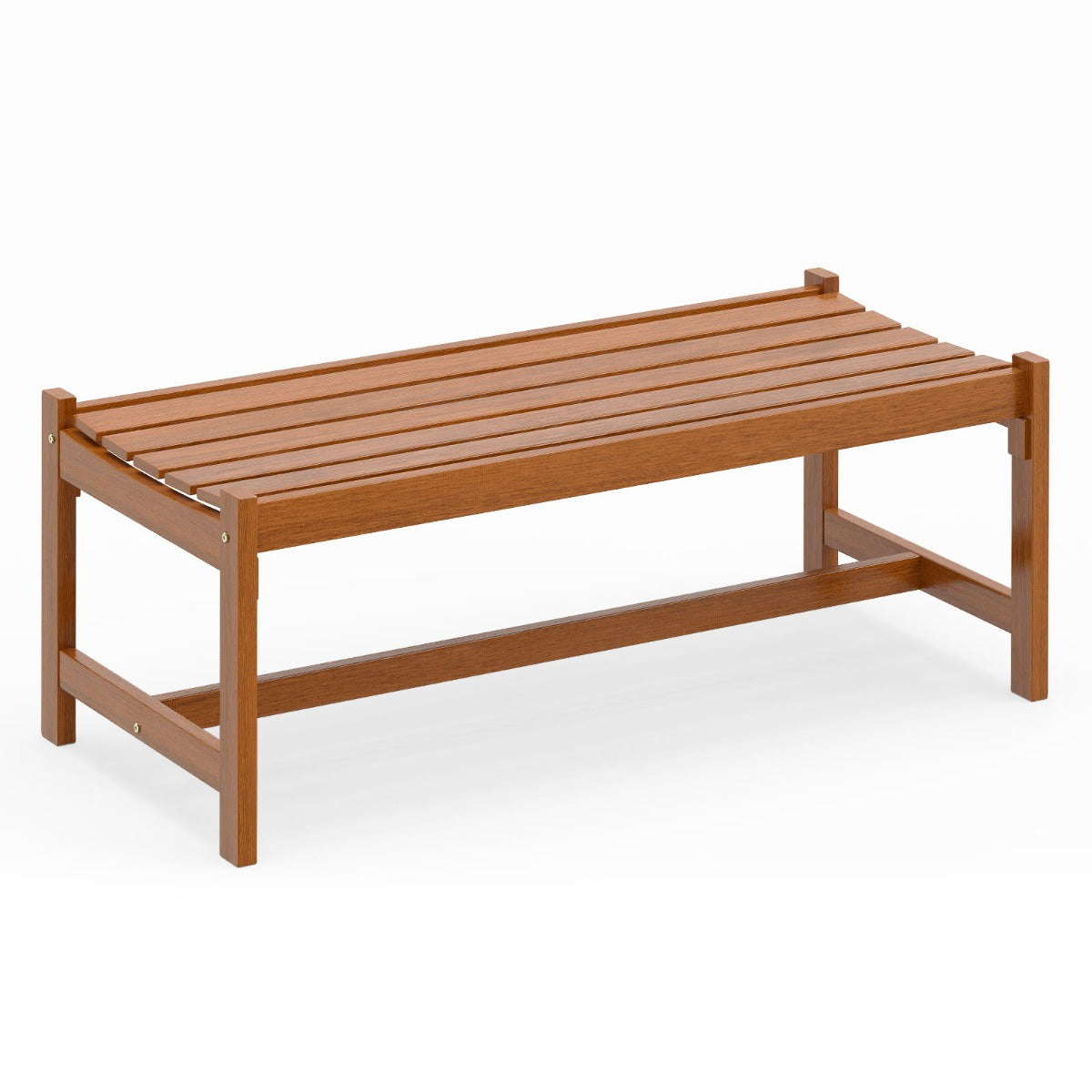 LIVSK Tuinbank - Massief Hardhout - Draagvermogen 240 kg - Voor 2 Personen - Gebogen Zitting - Teak