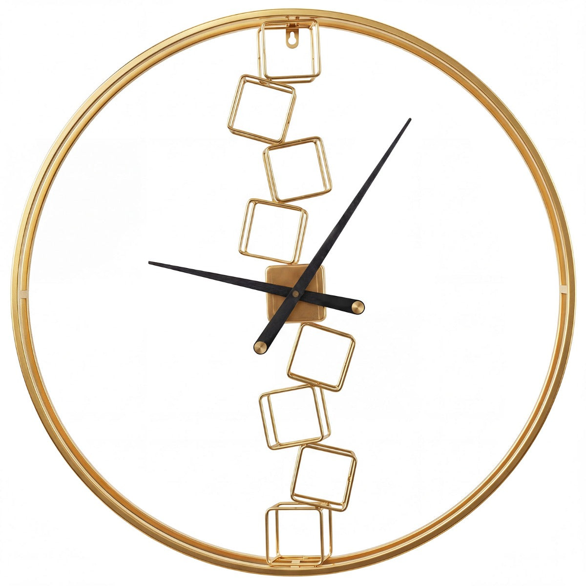 LIVSK Wandklok - Scandinavisch Design - Geruisloos Quartz Uurwerk - Compacte Afmetingen 68 cm - Geel
