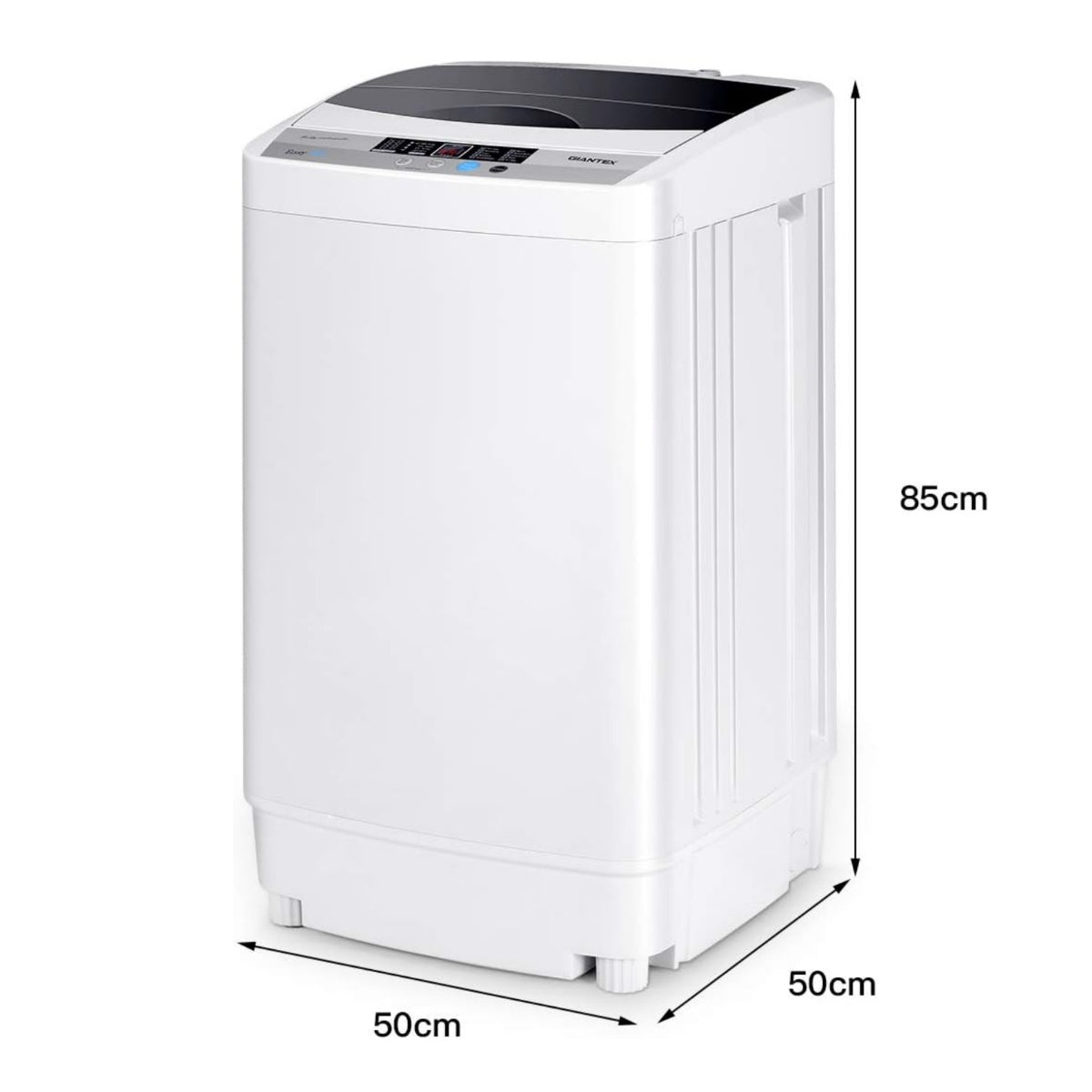 LIVSK Wasdroger en Wasmachine Combinatie - Hoogvermogen 800 W - Capaciteit 5 kg en 4,5 kg - Compact Ontwerp - Wit en Grijs