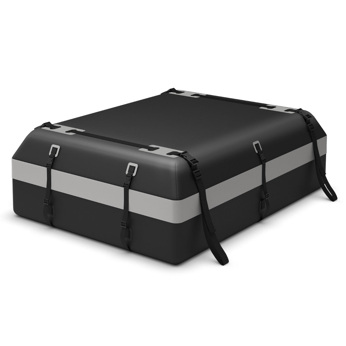 LIVSK Waterdichte Bagagedrager - 595 Liter Capaciteit - Duurzaam PVC - Inclusief Antislipmat en Spanbanden - Zwart en Grijs