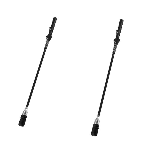 Costway 2 Stucks Golf Swing Trainer met Antisliphandgreep Verzwaard Golf Warming-up Trainingsapparaat voor Mannen en Vrouwen Zwart