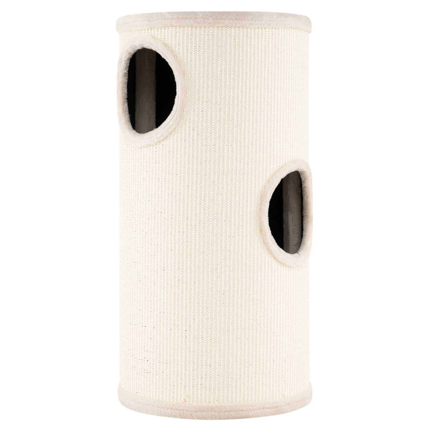 Costway Condo voor Katten met 4 Verdiepingen Multi-level Kattenhuis met Sisal Krabmat Zacht Bed Beige