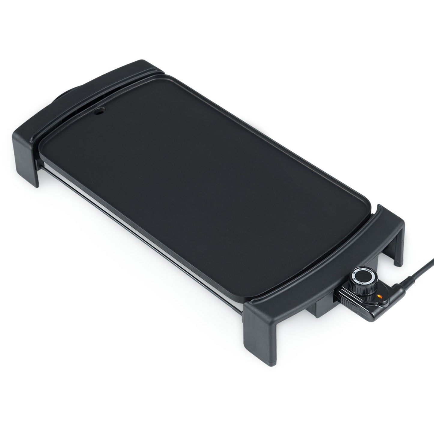 Costway Elektrische Grillplaat Tafelgrill met Antiaanbaklaag Geïntegreerde Thermostaat Teppanyaki Grill 54,5 × 25 × 8,2 cm