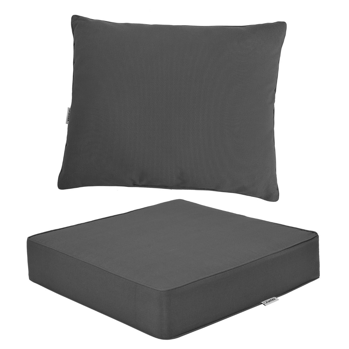 Costway Kussenset voor Tuinmeubelen Kussens voor Buitenstoelen met Antislip Touwriemen Dikke Zit- en Rugkussens voor Bank en Tuinstoel
