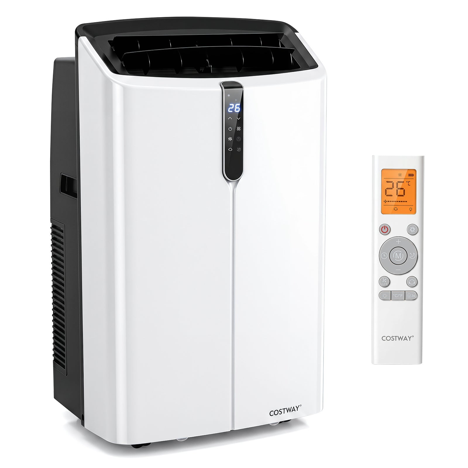 Costway Mobiele Airconditioner 12000 BTU met Koeling Verwarming Ontvochtiging Ventilator en Slaapstand