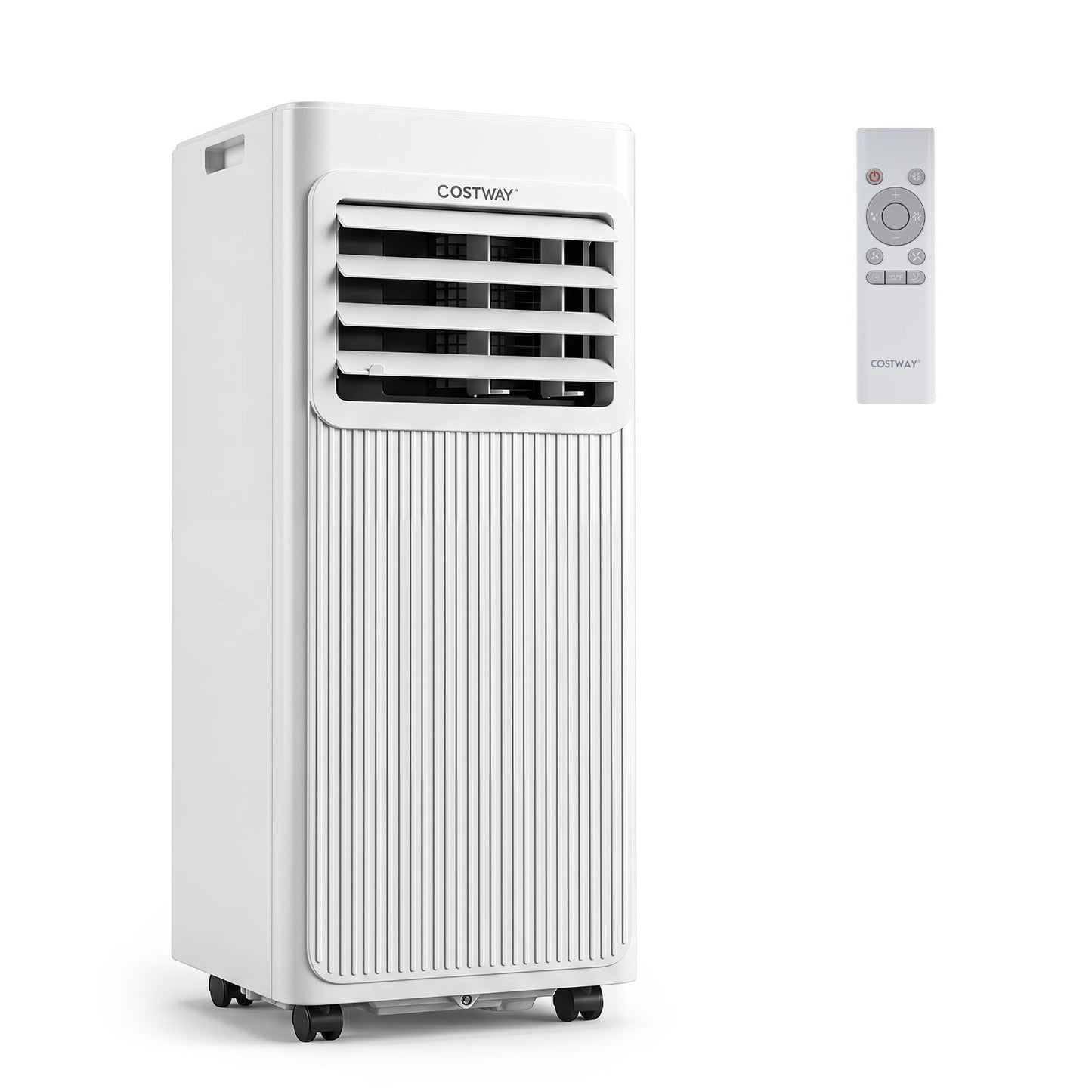Costway Mobiele Airconditioner met Afvoerslang 7000 BTU 3-in-1-Airconditioner voor Koeling Ventilatie en Luchtontvochtiging