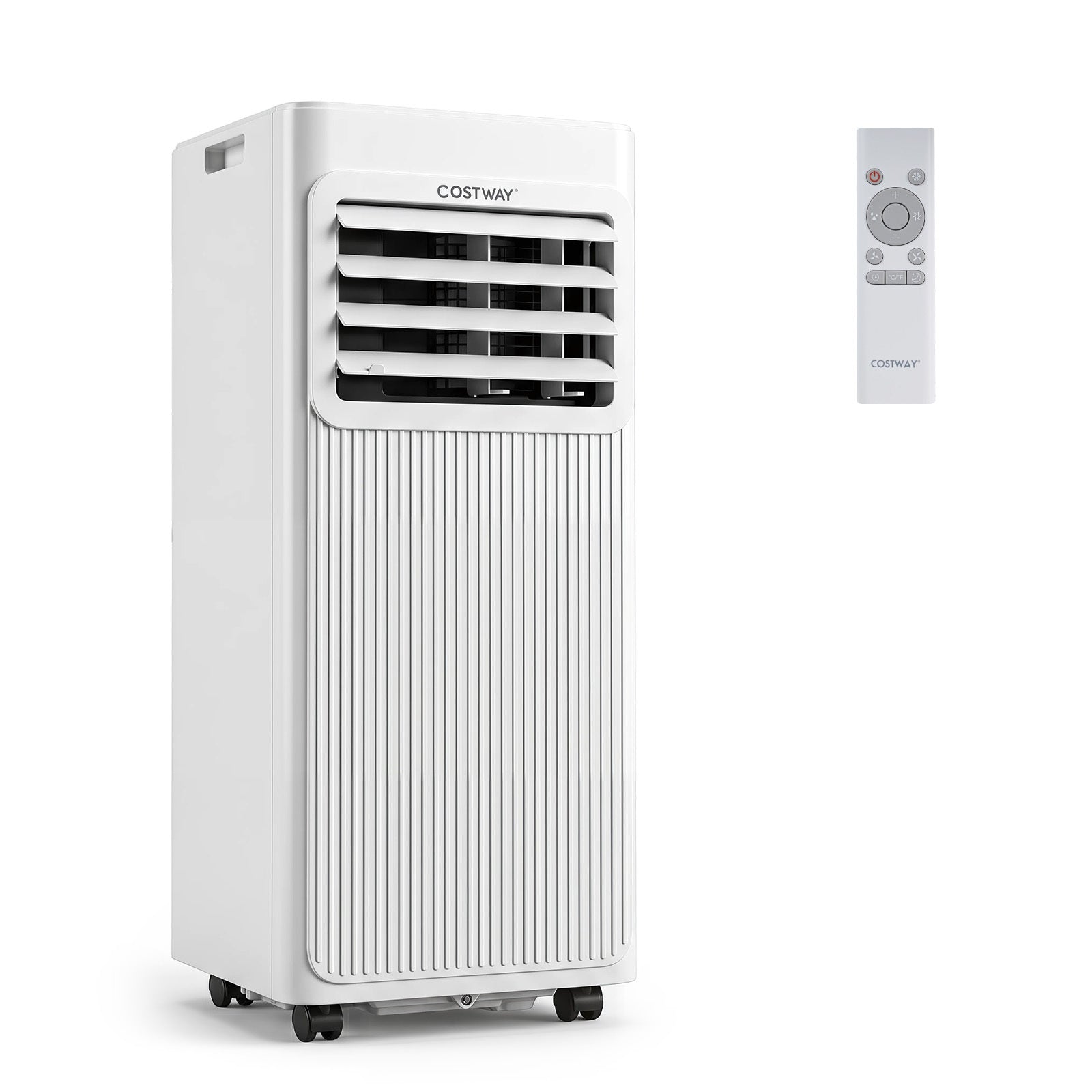 Costway Mobiele Airconditioner met Afvoerslang 7000 BTU 3-in-1-Airconditioner voor Koeling Ventilatie en Luchtontvochtiging
