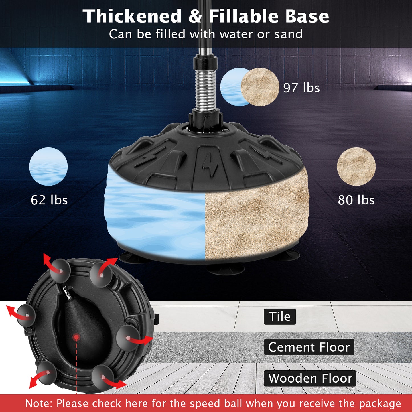 Costway Punchingball met Standaard 137–156 cm in Hoogte Verstelbare Bokstand Punching Ball met Vulbare Standaard