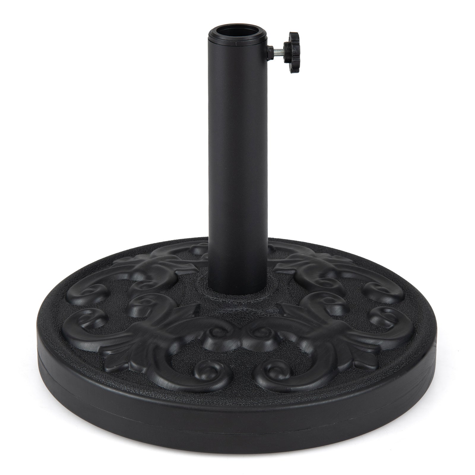 Costway Ronde Parasolvoet voor Parasolstokken van 38/48 mm Verzwaarde Parasolhouder