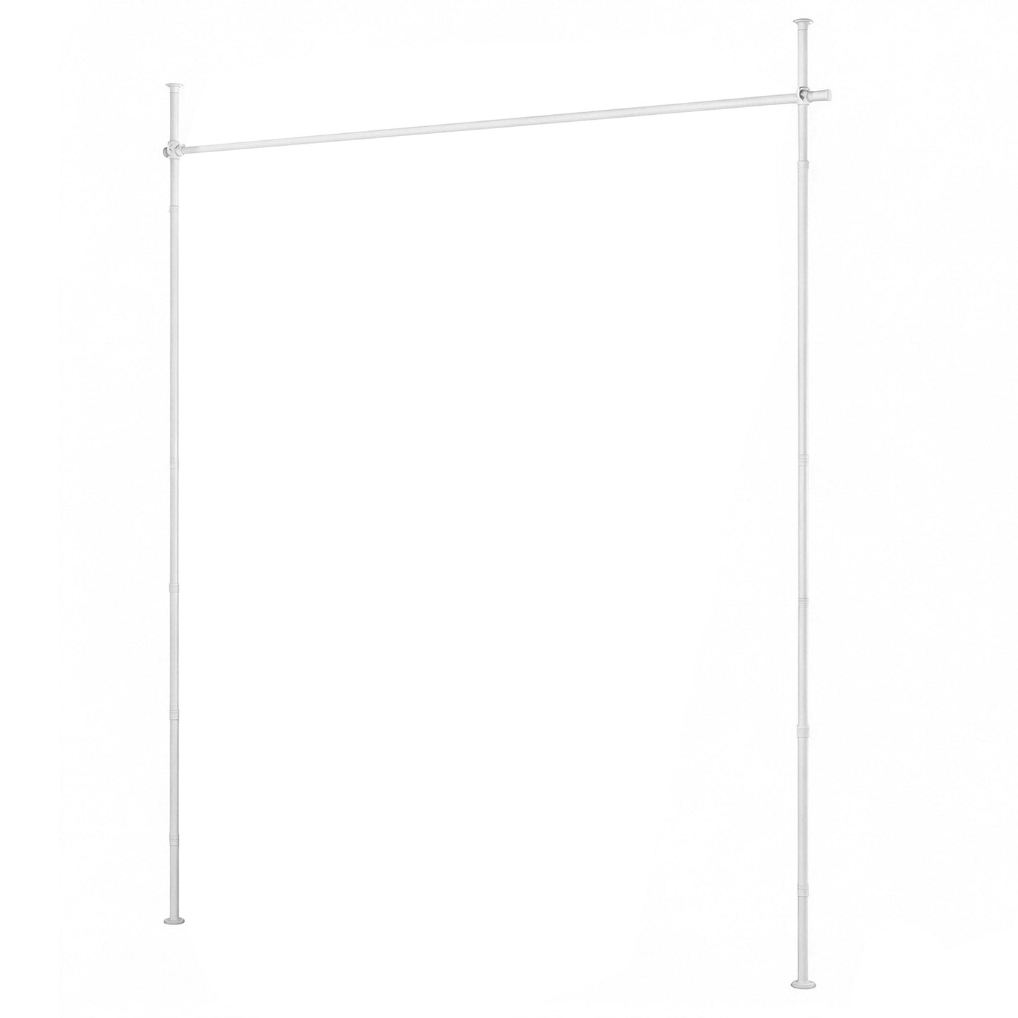 Costway Ruimteverdeler Paraventframe Gordijnroede Zonder Boren Vrijstaande Ruimteverdeler 120–314 cm (H) 73–183 cm (B) Wit