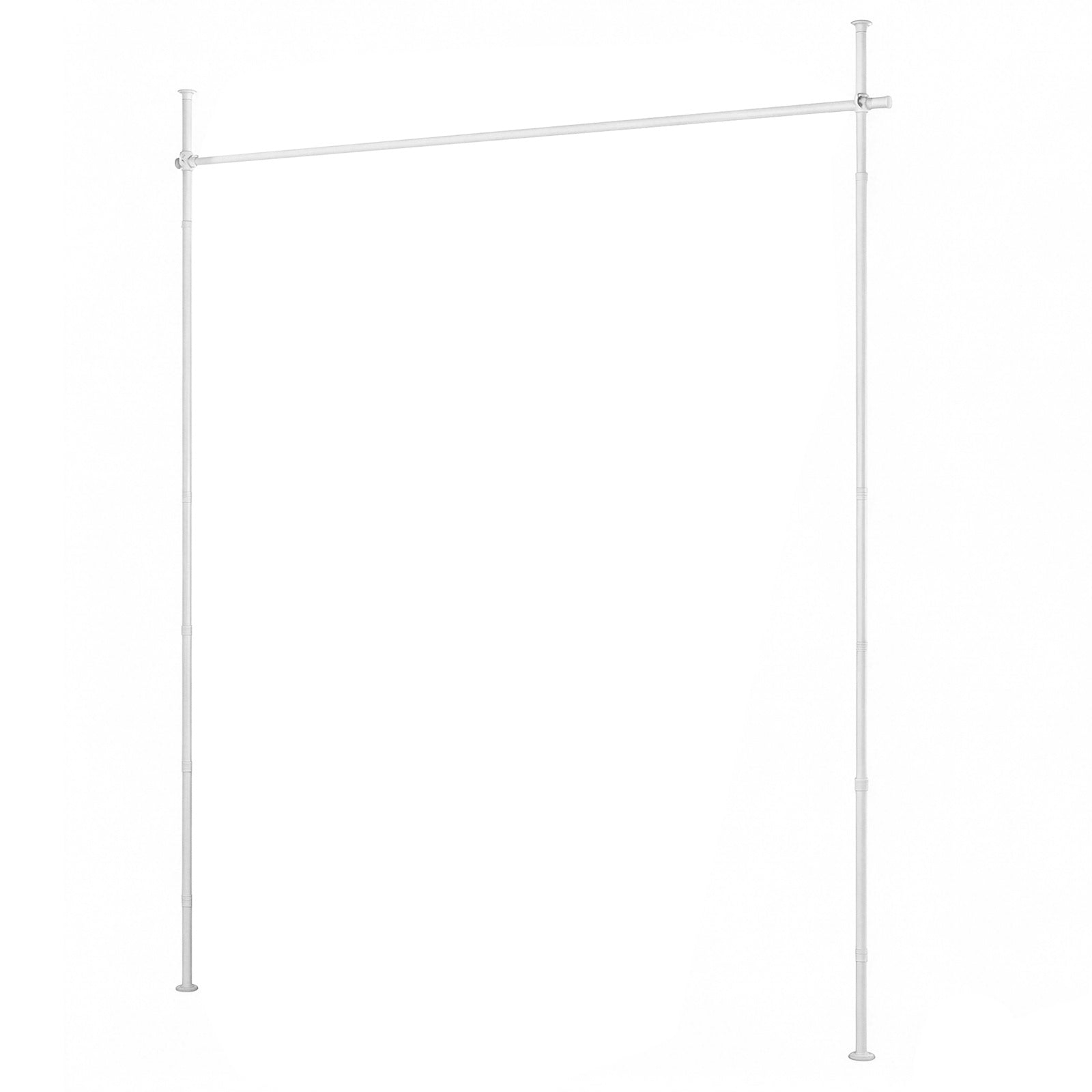 Costway Ruimteverdeler Paraventframe Gordijnroede Zonder Boren Vrijstaande Ruimteverdeler 120–314 cm (H) 73–183 cm (B) Wit