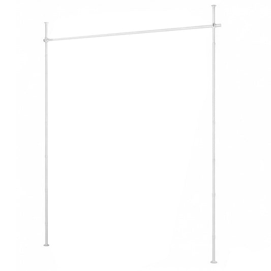 Costway Ruimteverdeler Paraventframe Gordijnroede Zonder Boren Vrijstaande Ruimteverdeler 120–314 cm (H) 73–183 cm (B) Wit