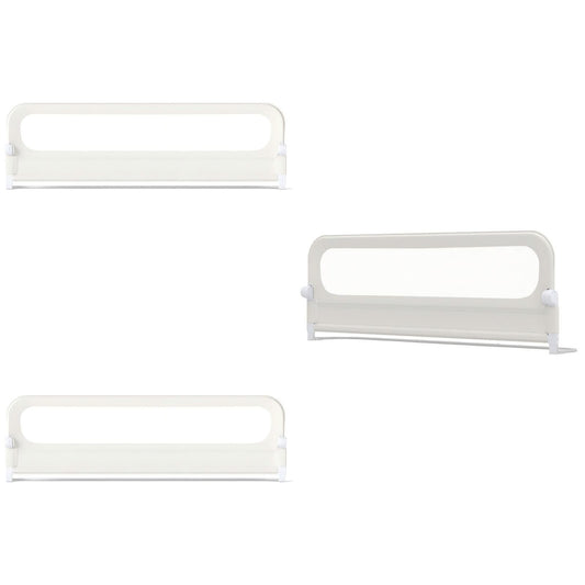 Costway Set van 2 Inklapbare Bedhekken 198 x 60 cm + Inklapbaar Bedhek met Afneembare Bekleding van Oxford-stof Wit