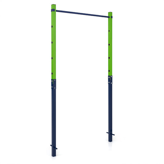 Costway Trekstang in Hoogte Verstelbare Rekstang 80-172 cm Dipstation van Verzinkt Staal tot 110 kg Blauw