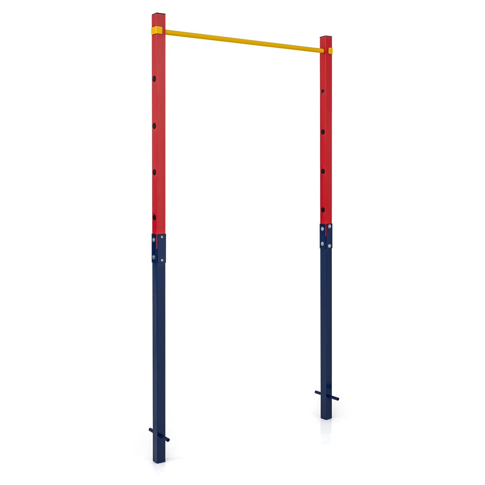 Costway Trekstang in Hoogte Verstelbare Rekstang 80-172 cm Dipstation van Verzinkt Staal tot 110 kg Rood