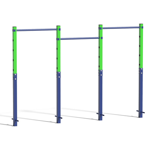 Costway Trekstang in Hoogte Verstelbare Rekstang 80-172 cm Dipstation van Verzinkt Staal tot 330 kg Blauw