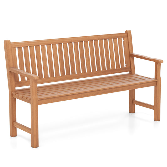 Costway Tuinbank van Dennenhout Driezitsbank met Ergonomische Rugleuning en Armleuningen