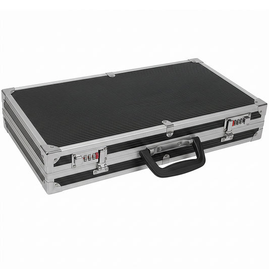 Costway Wapenkoffer Geweerkoffer Pistoolkoffer Aluminium Koffer Wapenkoffer 47 x 25 cm Zwart
