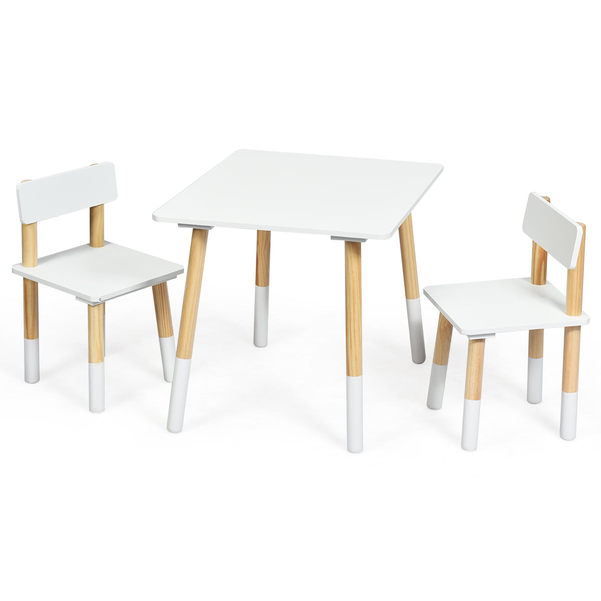 LIVSK 3-Delige Kindermeubelset - Multifunctioneel - Stevig Grenenhout en MDF - Veilig Ontwerp - Wit