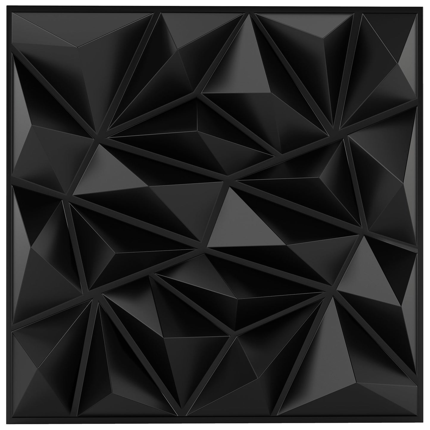 LIVSK 3D Wandpanelen - Diamant Patroon - Set van 20 Stuks - Zelfklevend - Waterbestendig - 50 x 50 cm - Zwart