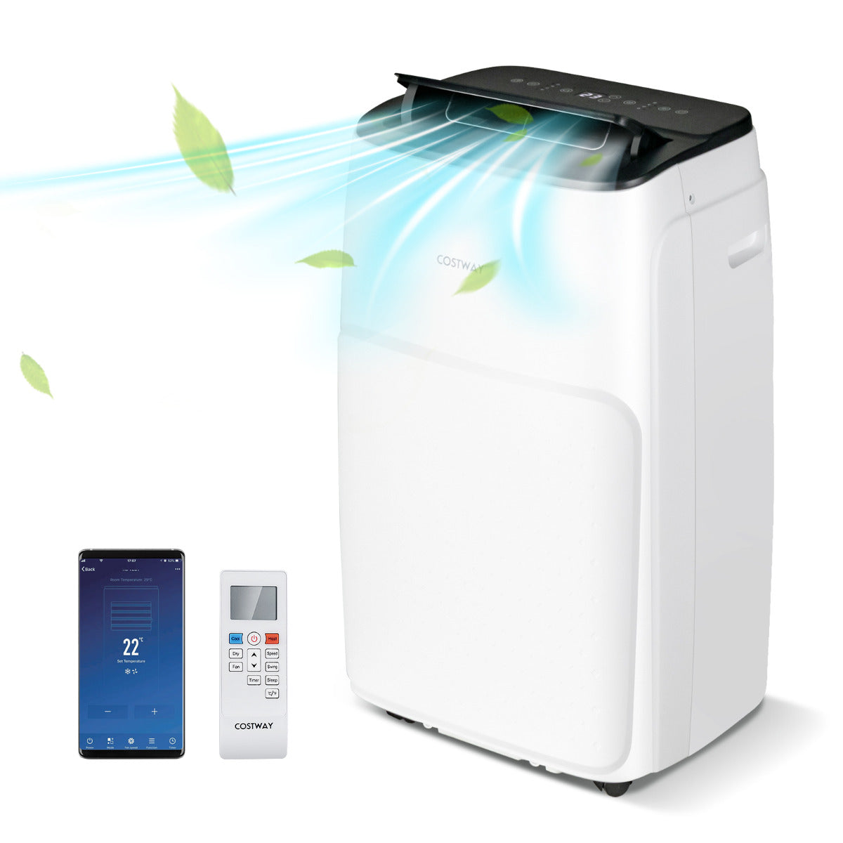 LIVSK 4-in-1 Airconditioning - Koelen, Verwarmen, Ventileren - Eenvoudige Bediening - 14000 BTU - Wit