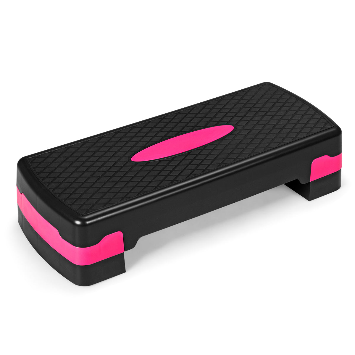LIVSK Aerobe Stepper - Antislip Ontwerp - Verstelbare Hoogtes - Stevig PP Materiaal - Capaciteit 250 kg - Zwart + Roze