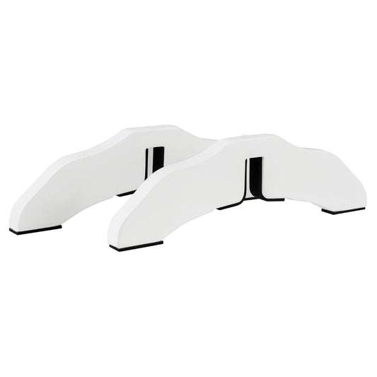 LIVSK Barrièrebeugels - Extra Stabiliteit voor Houten Hekken - Milieuvriendelijk Dennehout - Eenvoudig te Installeren - Wit