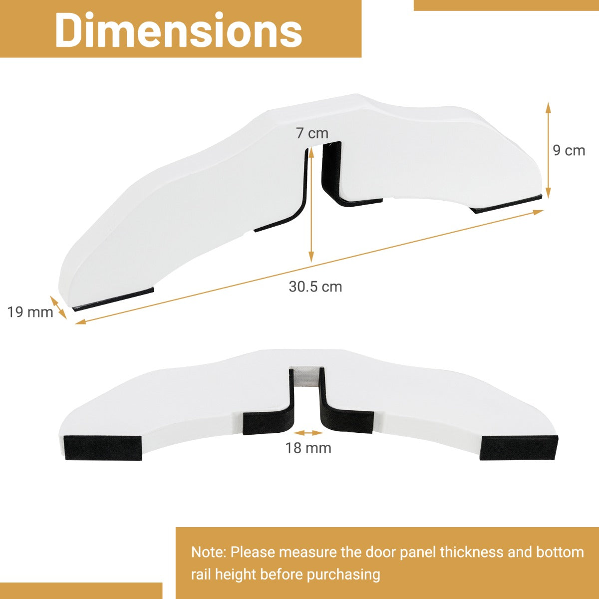 LIVSK Barrièrebeugels - Extra Stabiliteit voor Houten Hekken - Milieuvriendelijk Dennehout - Eenvoudig te Installeren - Wit