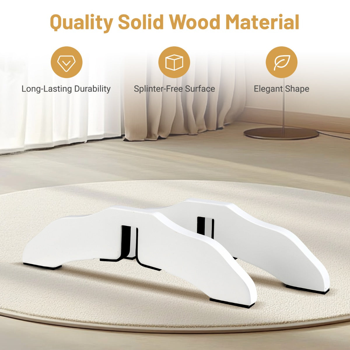 LIVSK Barrièrebeugels - Extra Stabiliteit voor Houten Hekken - Milieuvriendelijk Dennehout - Eenvoudig te Installeren - Wit