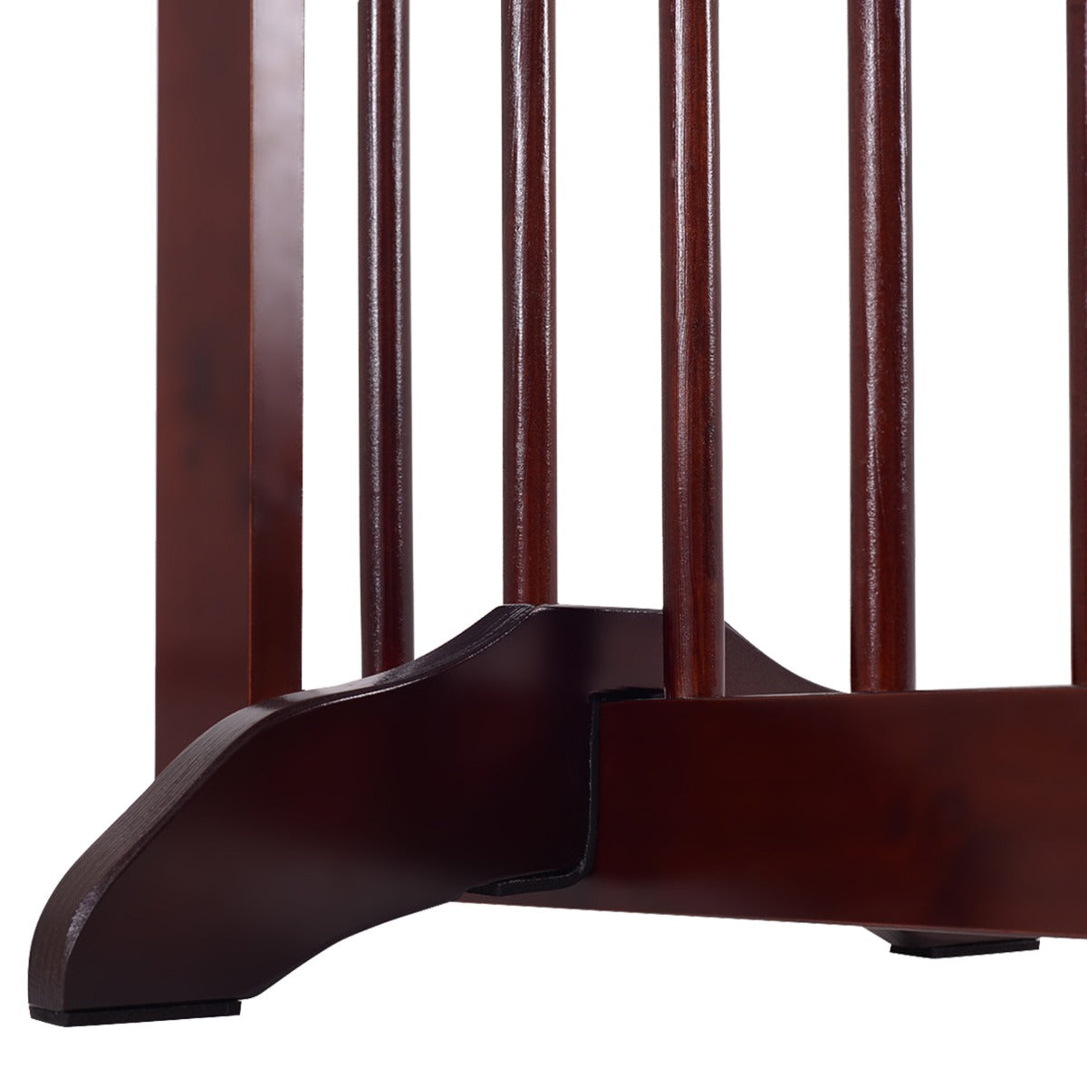 LIVSK Barrièrebeugels voor Hondenhekken - Hoogwaardig Dennenhout - Rubberen Glijders - Eenvoudig te Installeren - Wit/Bruin