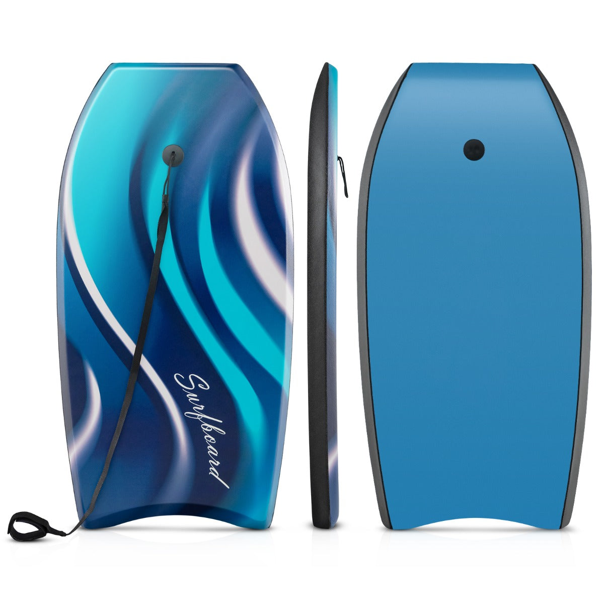 LIVSK Bodyboard 104 cm - Lichtgewicht en Duurzaam - Halvemaanvormige Staart - Inclusief Verstelbare Polsband - Voor Tieners en