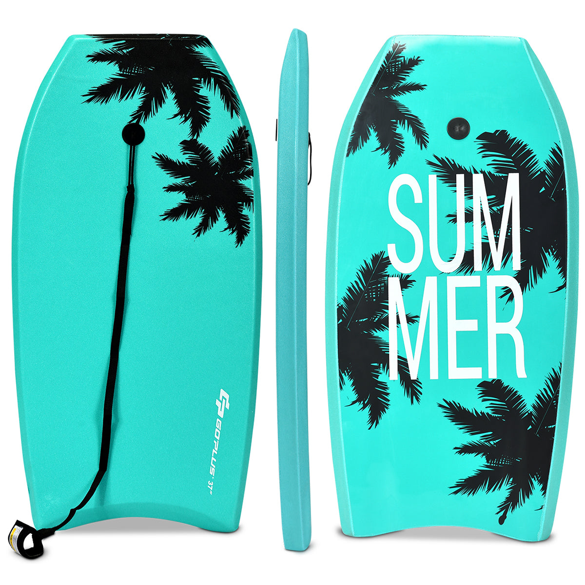 LIVSK Bodyboard - Duurzame EPS-kern - XPE-dek en HDPE-bodem - Inclusief riem en polsband - Voor gebruikers tot 95 kg - Groene