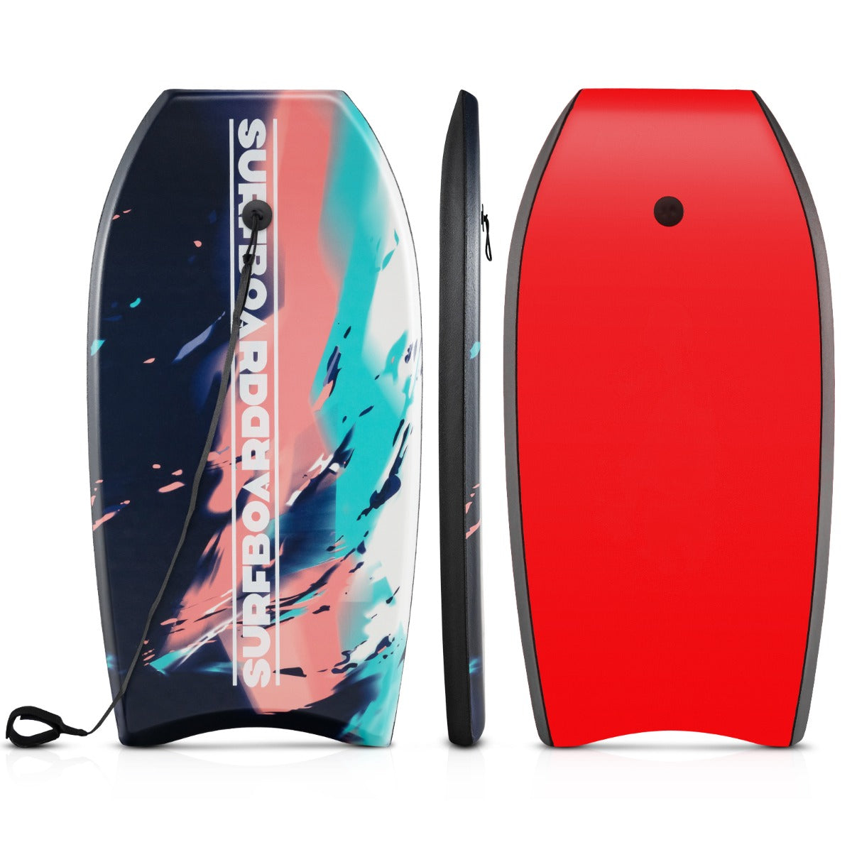 LIVSK Bodyboard - Halvemaanvormige Staart - XPE Dek - Verstelbare Polsband - Geschikt voor 14+ Jaar - 104 cm - Oranje