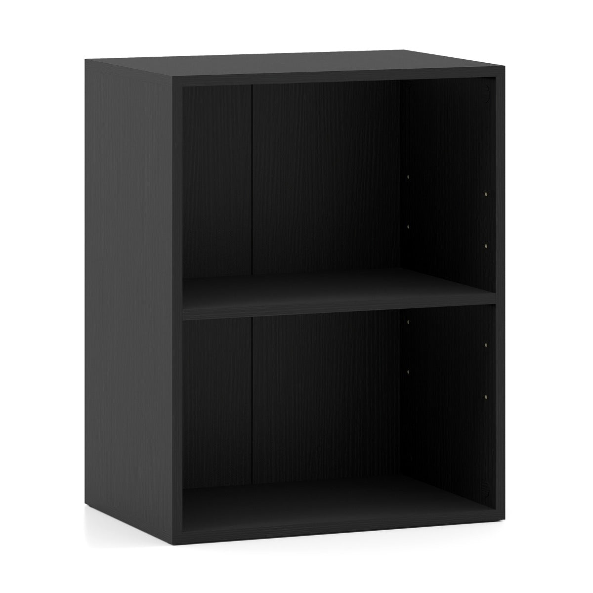 LIVSK Boekenkast - Houtnerf Afwerking - Verstelbare Plank - 2 Open Vakken - 42 x 29,5 x 53,5 cm - Rustiek Bruin