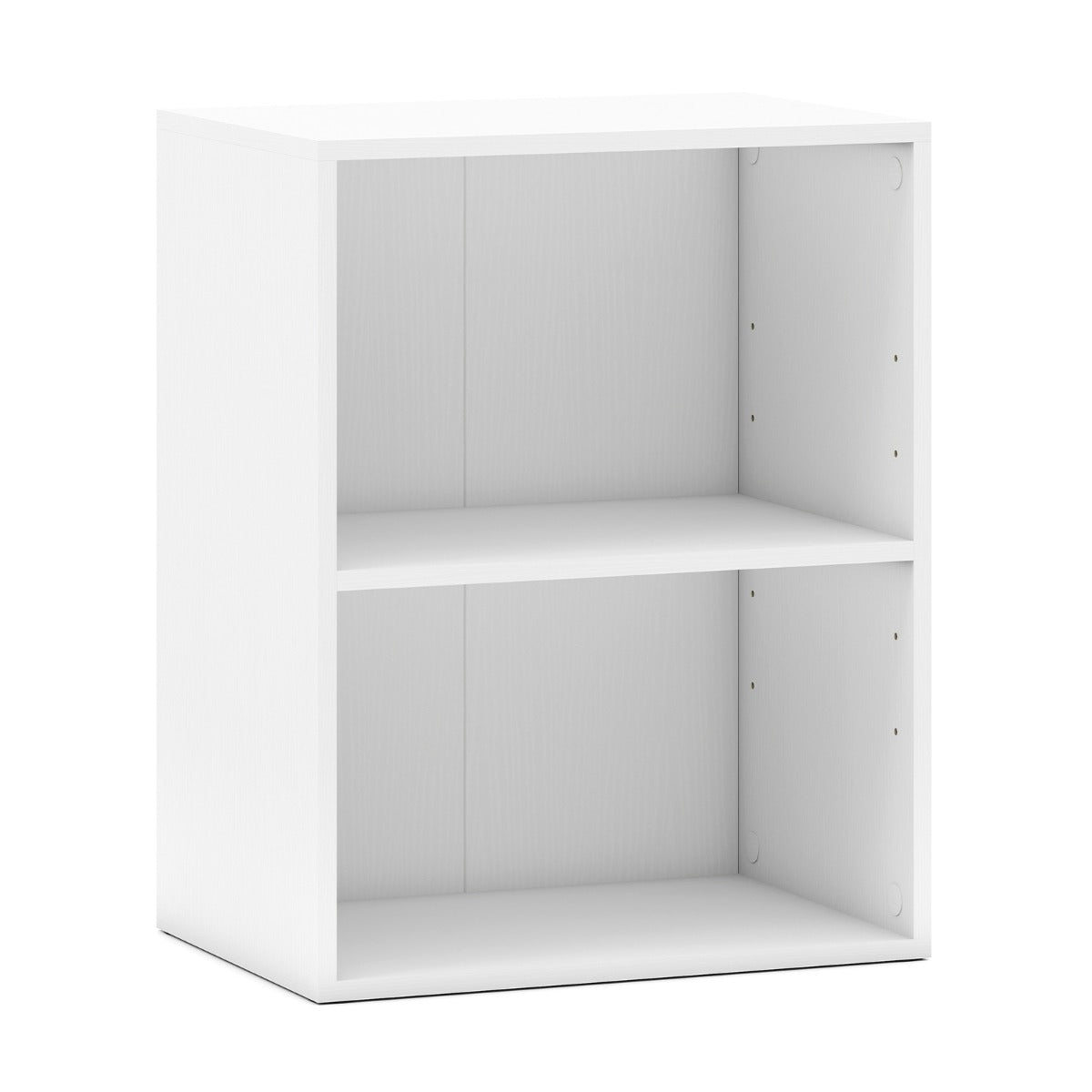 LIVSK Boekenkast met Verstelbare Plank - 2 Open Vakken - Eenvoudige Installatie - Houtnerf Afwerking - Rustiek Bruin