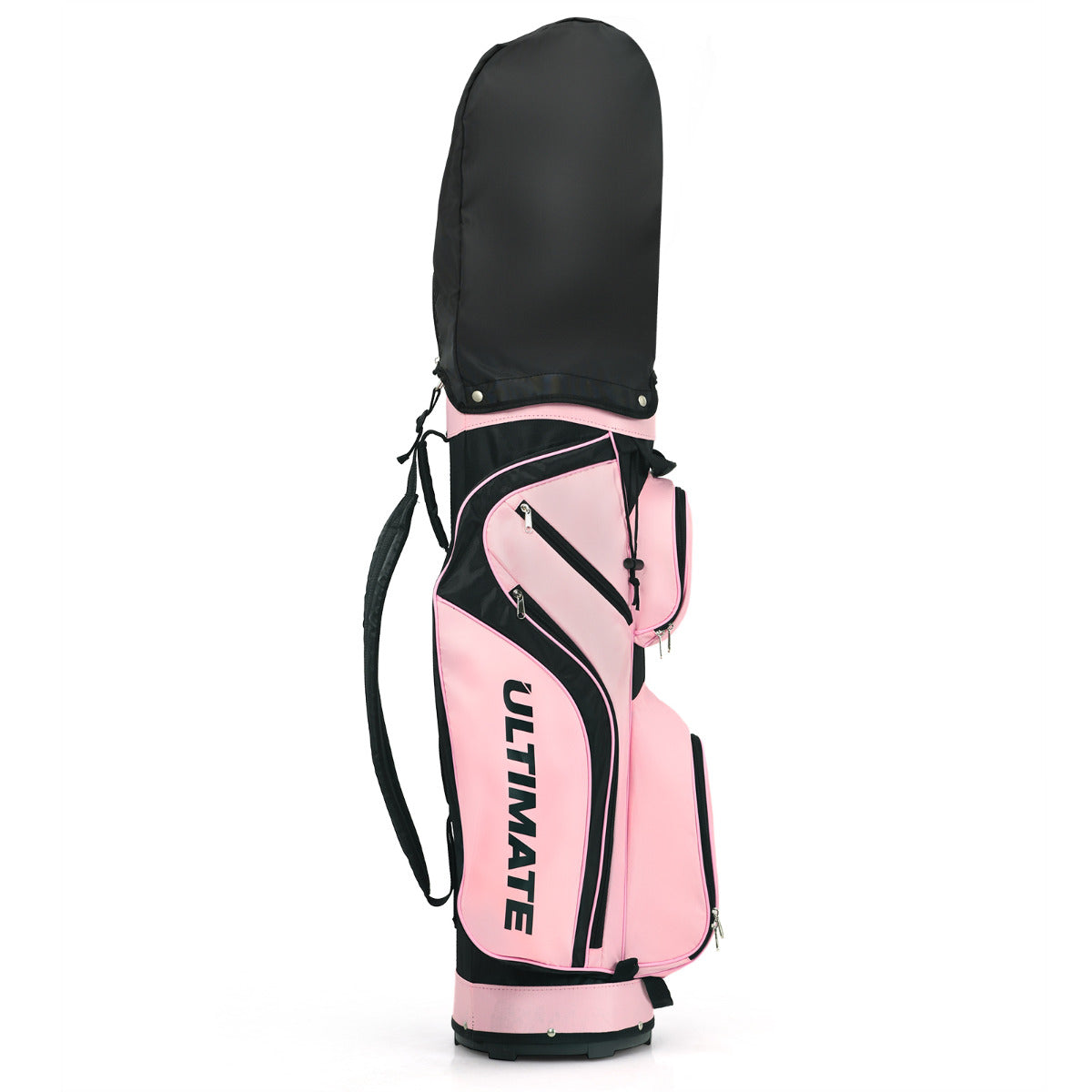 LIVSK Dames Complete Golfclubset - 460cc Driver - Fairway Wood - Hybride - Ijzers 6-9, PW & Putter - Lichtgewicht Stand Tas - Roze