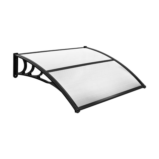 LIVSK Raam- en Deurluifel 102 x 99 cm - Robuust PC-hol Materiaal - UPF50+ Zonwering - Eenvoudige Installatie - Grijs