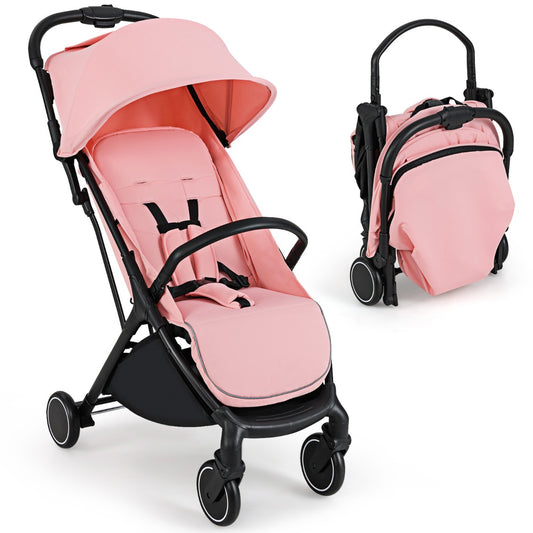 LIVSK Lichtgewicht Kinderwagen - Inklapbaar met Zwaartekracht Systeem - Verstelbare Rugleuning - 15 kg - Zwart