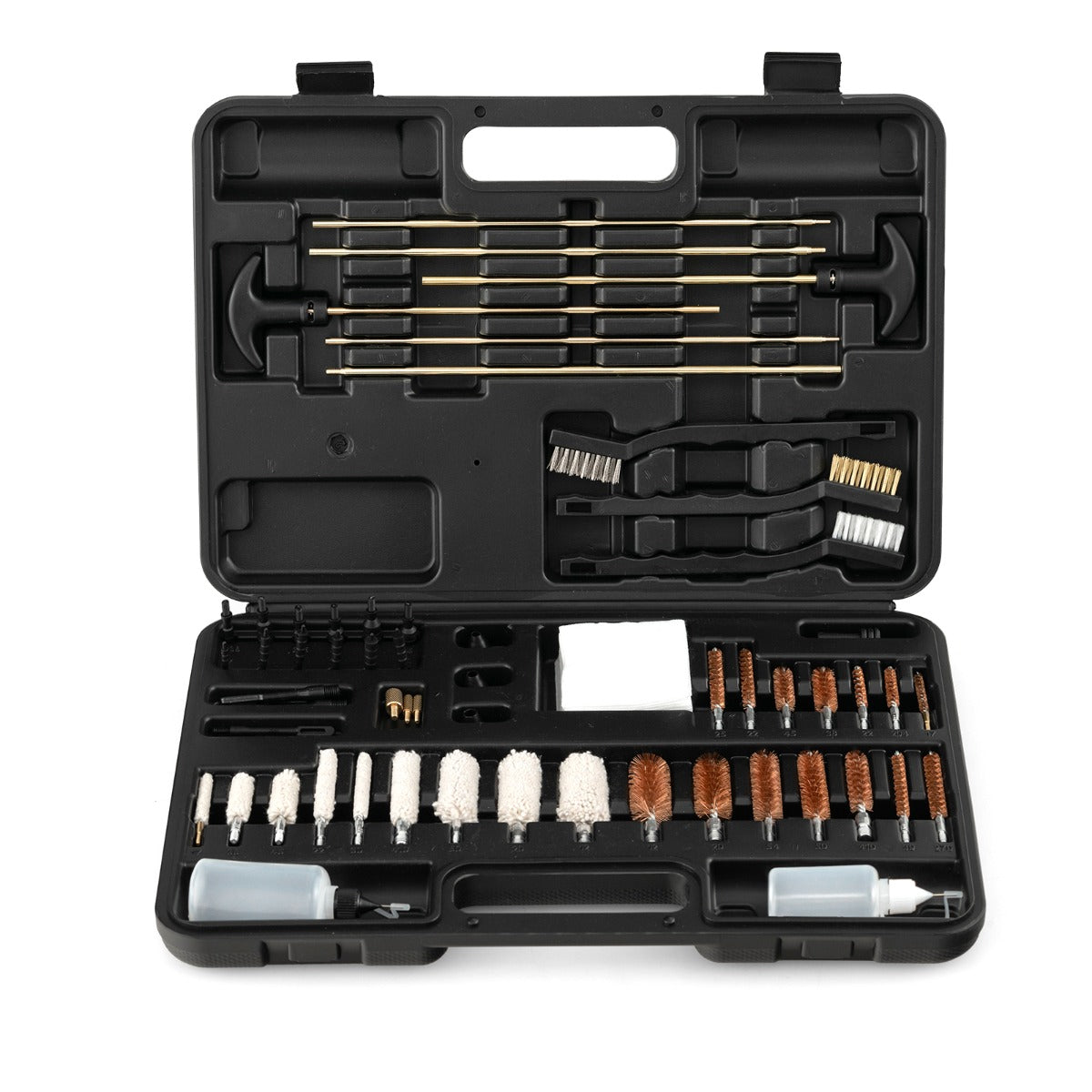 Livsk costway 108st universele pistoolreinigingsset met aluminium draagtas en messing accessoires