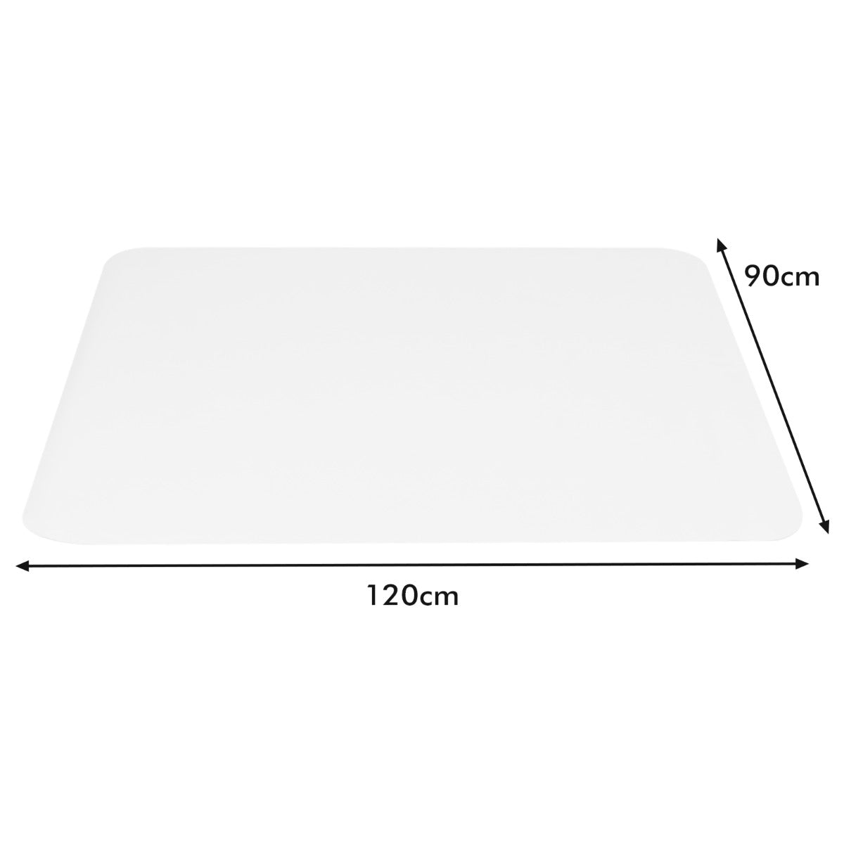 LIVSK Vloermat - Transparant PVC - 120 x 90 cm - Antislip - Duurzaam - Voor Vaste Stoelen en Rolstoelen - Transparant