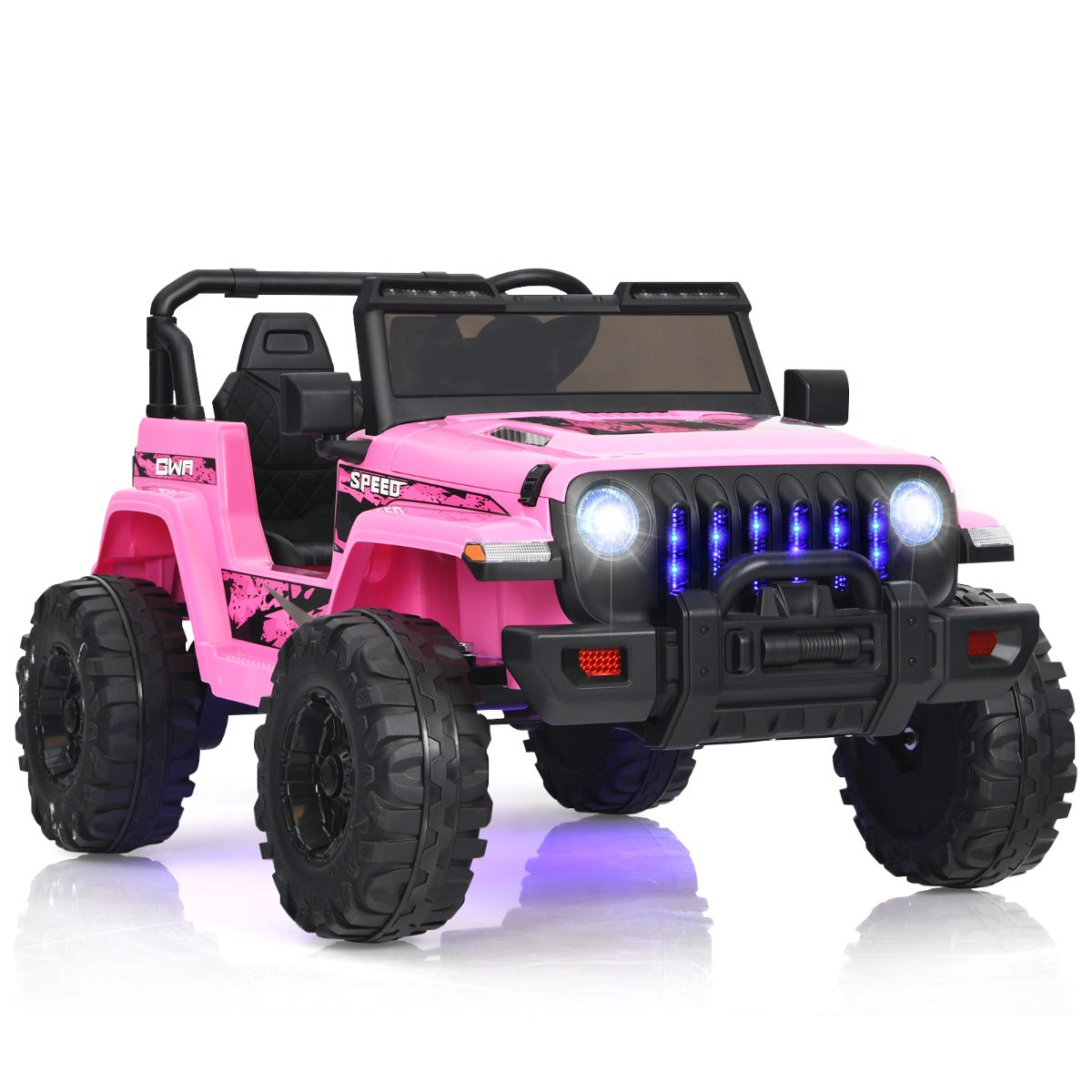LIVSK Elektrische Speelgoedauto - Afstandsbediening - Soepele Rit met Softstart - Muziekspeler - Tot 35 kg - Roze