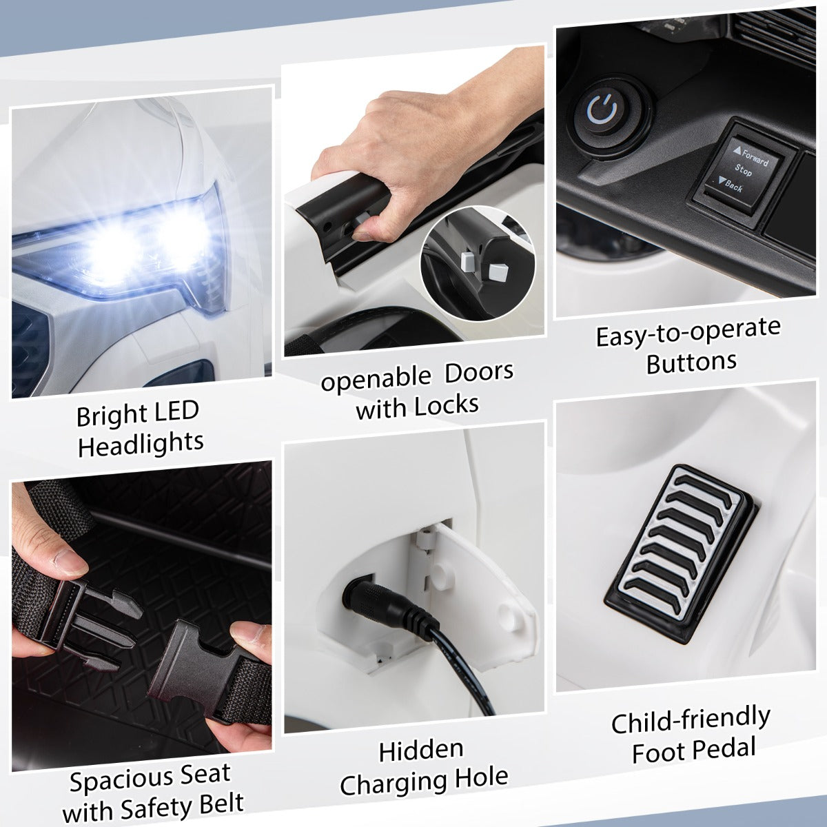 LIVSK Audi SQ8 Elektrische Kinderauto - Afstandsbediening - LED Verlichting - 12V Oplaadbare Batterij - Voor Kinderen vanaf 3