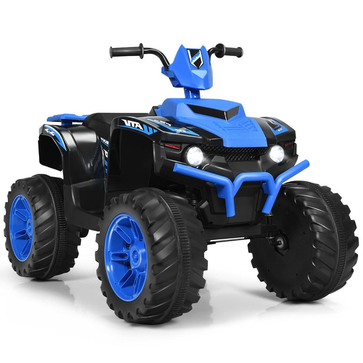 Livsk costway 12v elektrische kinder quad atv rijden op auto op batterijen aangedreven 4 wielen atvvoor kinderen vanaf 3 jaar blauw