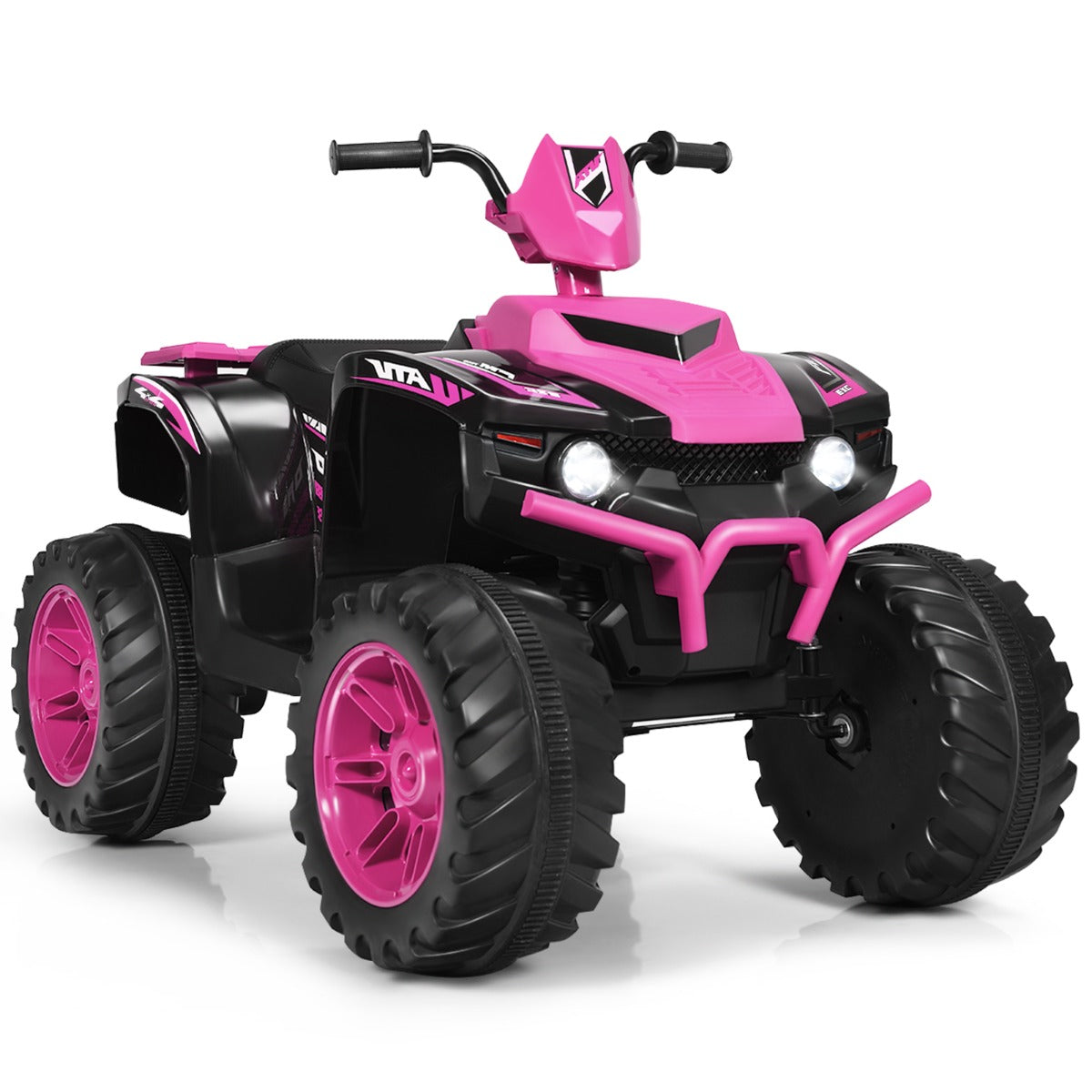 LIVSK Elektrische Kinderquad ATV - Hoge/Lage Snelheid - Ingebouwde Muziek - USB & Bluetooth - Voor Kinderen 3-7 Jaar - Roze