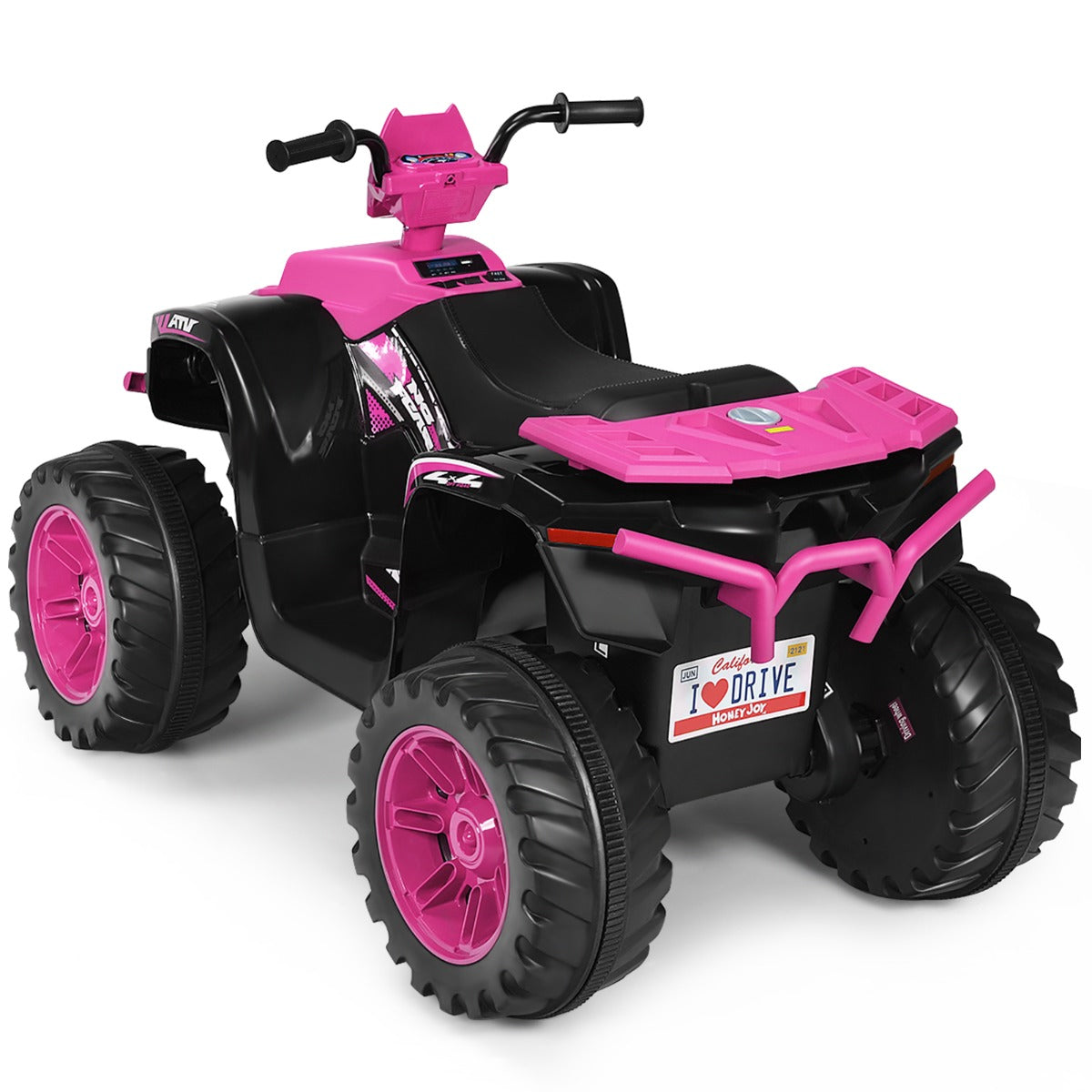 LIVSK Elektrische Kinderquad ATV - Hoge/Lage Snelheid - Ingebouwde Muziek - USB & Bluetooth - Voor Kinderen 3-7 Jaar - Roze