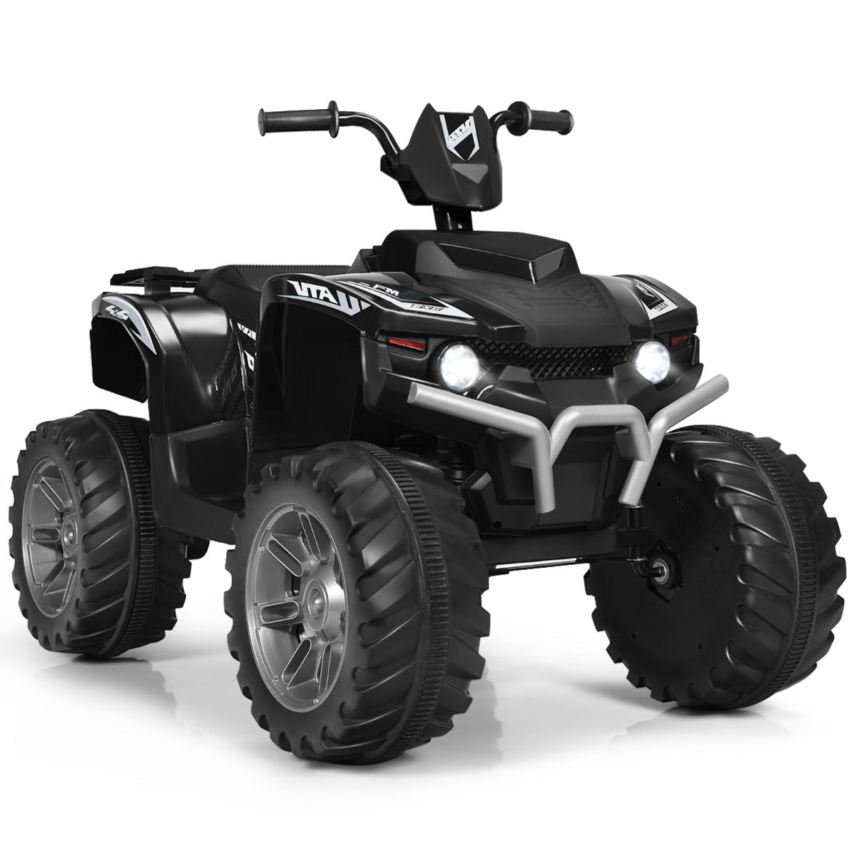 LIVSK Elektrische Quad ATV voor Kinderen - Hoge/Lage Snelheid - Muziek & Verhalen - USB/Bluetooth - 105 x 65,5 x 73 cm - Zwart
