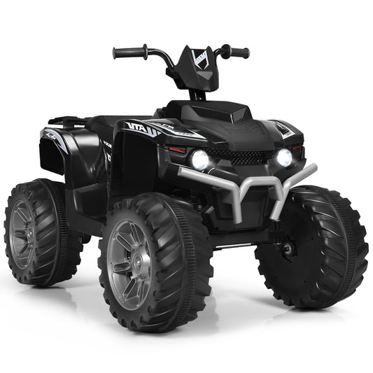 LIVSK Elektrische Quad ATV voor Kinderen - Hoge/Lage Snelheid - Muziek & Verhalen - USB/Bluetooth - 105 x 65,5 x 73 cm - Zwart