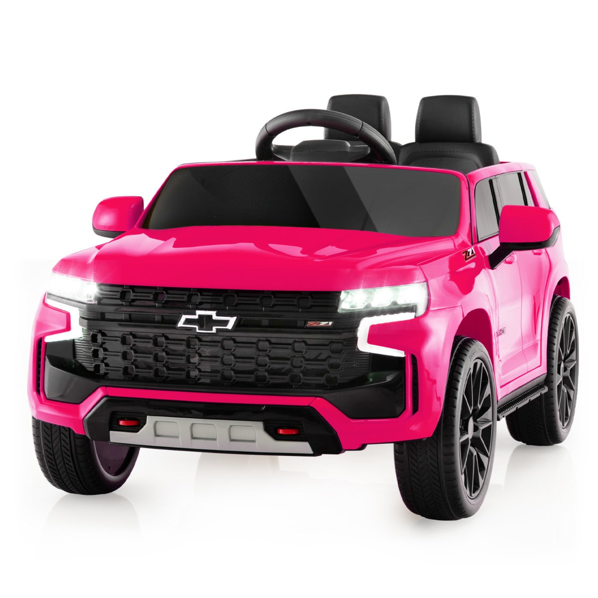 LIVSK Elektrische Kinderauto Chevrolet Tahoe - Afstandsbediening - LED-verlichting - Muziekspeler - Tot 25 kg - Roze