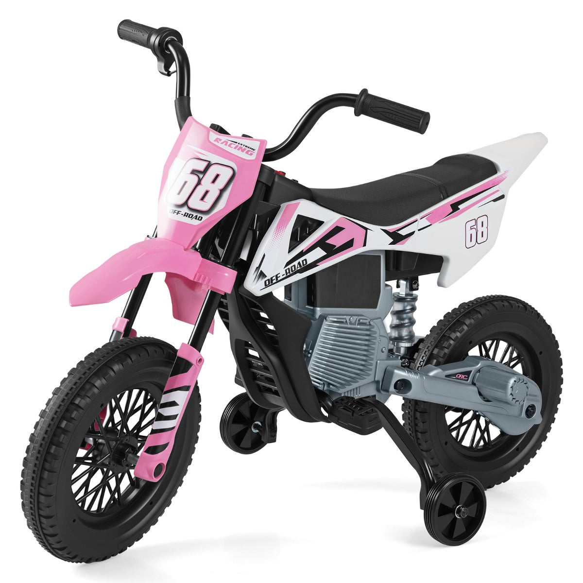 Livsk costway 12v elektrische motorfiets voor kinderen met muziek draadloze connectiviteit en bluetooth functionaliteit roze 1 1